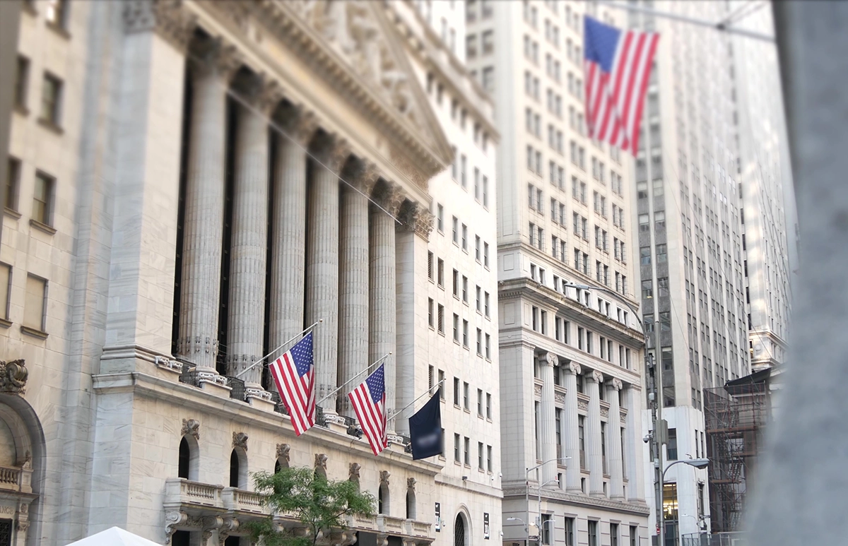 New York City financial district representing all world etfs