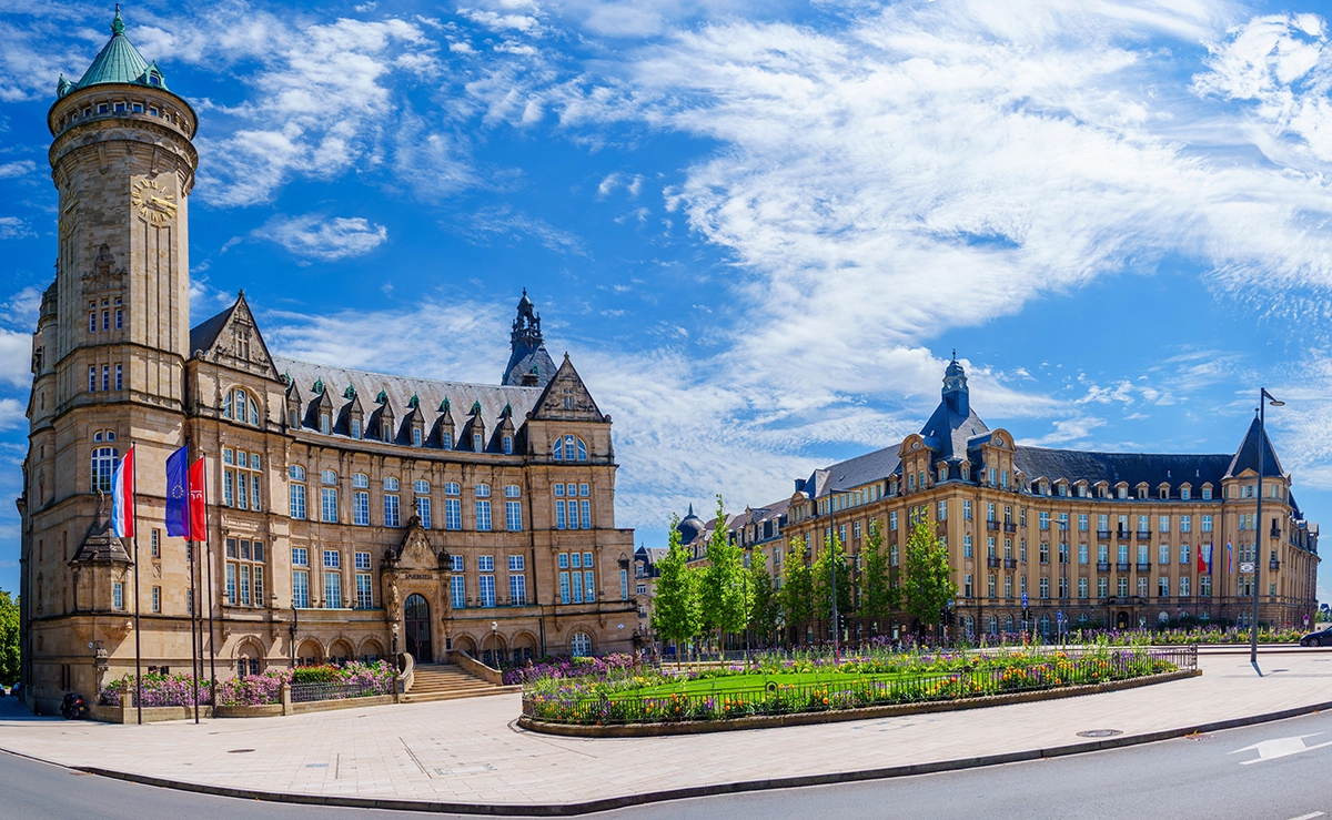 Historic Place d'Armes building in Luxembourg where many Europe ETFs are domiciled