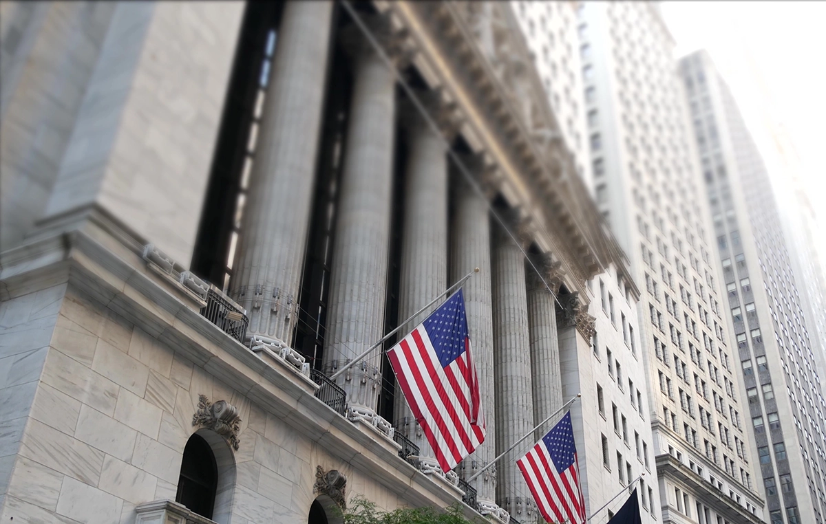 New York stock exchange in Lower Manhattan